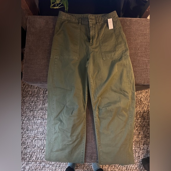 Mid rise twill barrel pants - Picture 4 of 4